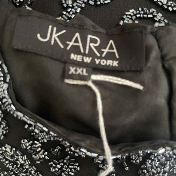 J Kara Black Beaded Sleeveless Formal Blouse sz XXL - Picture 5 of 7